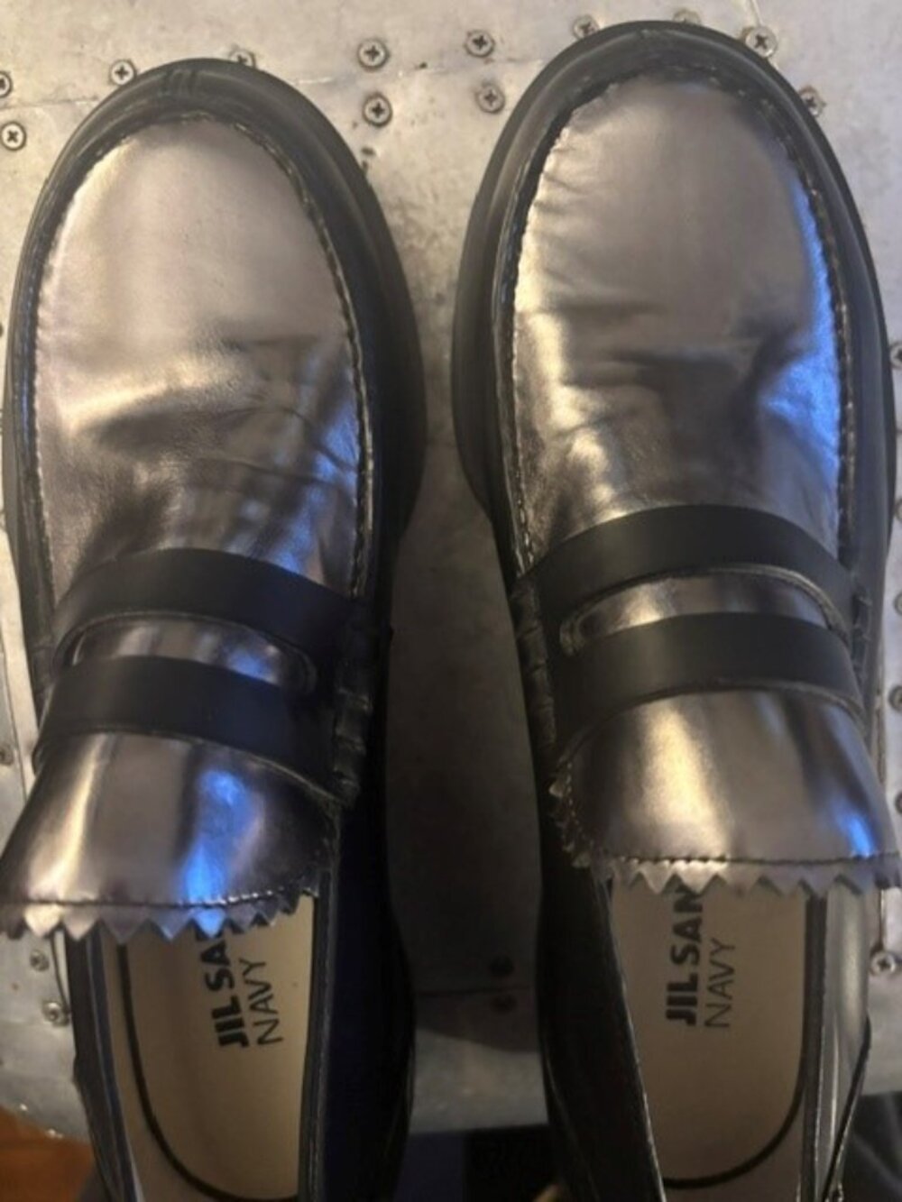 BRAND NEW JIL SANDER "NAVY" LOAFER SIZE 38 WOMEN